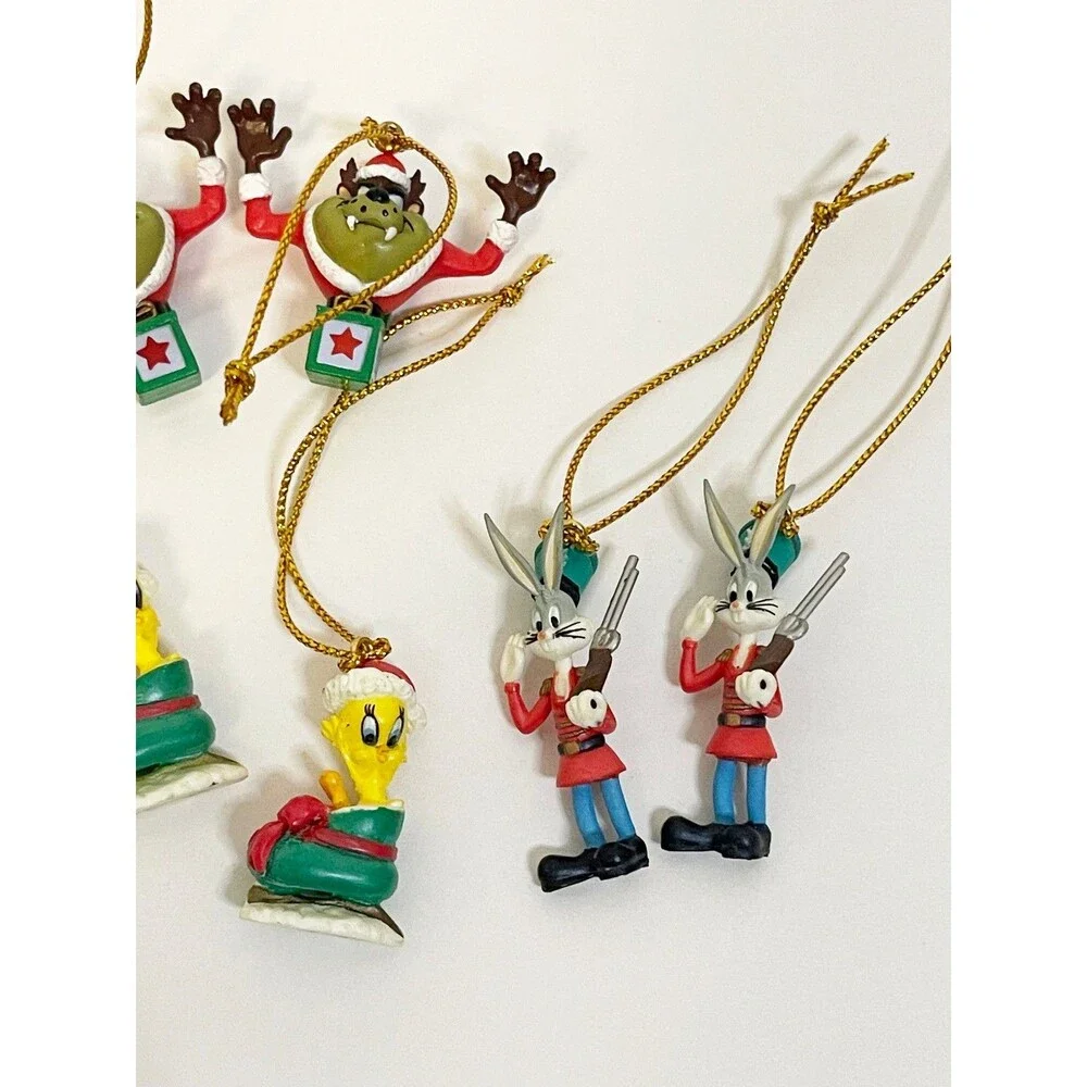 Warner Bros Looney Tunes Mini Christmas Ornament Lot 10 Tweety Sylvester Bugs
